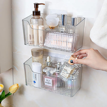 HQahnekme 2PCS Cabinet Door Organizer,Self Adhesive Kitchen Cabinet Organizer,Cabinet Door Storage Box for Bathroom/Kitchen/Living room,Storage shelf rv must haves. (transparent)