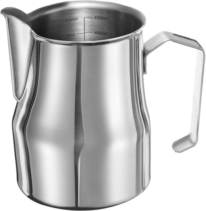 uxcell 17oz Milk Frothing Pitcher - Stainless Steel Milk Frother Cup for Latte Art and Cappuccino