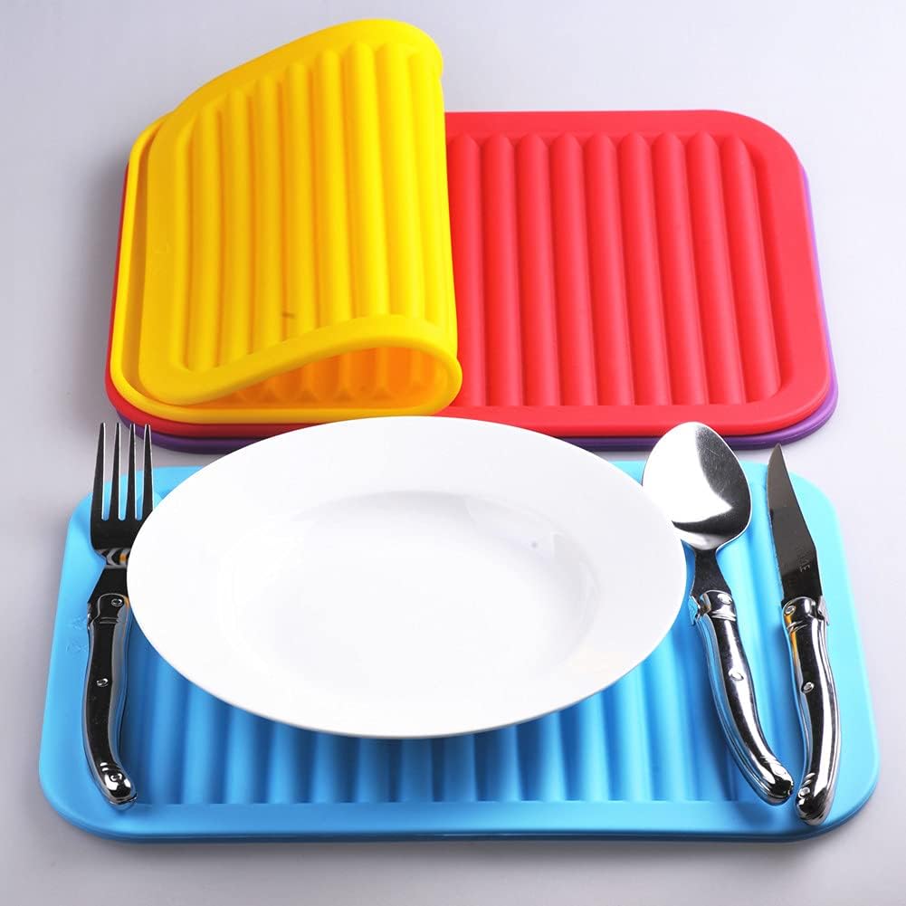 Smithcraft Silicone Trivets Mats for Hot Dishes, Hot Pads for Countertops, Set of 2 Color Purple