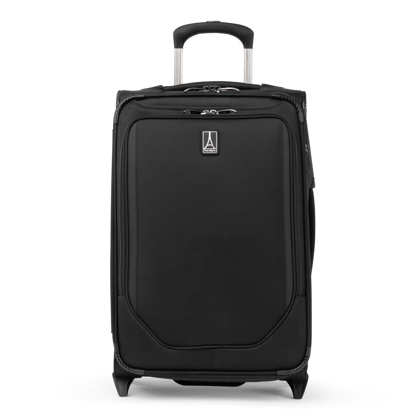 Travelpro Crew Classic Lightweight Softside Expandable Carry on Luggage, 2 Wheel Upright Rollaboard Suitcase, Men and Women, Carry On 22-Inch, Black