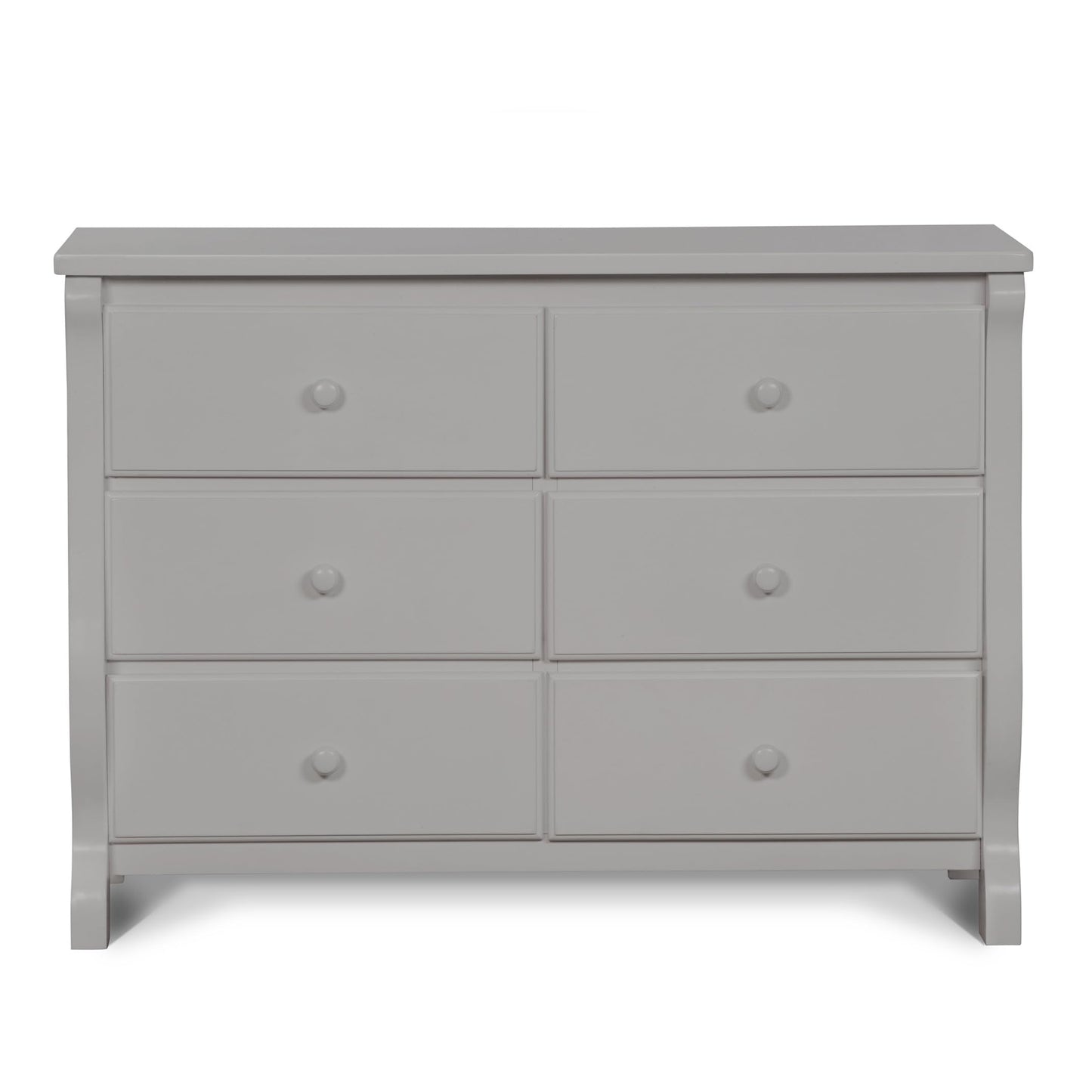 Delta Children Universal 6 Drawer Dresser with Interlocking Drawers - Greenguard Gold Certified, Grey