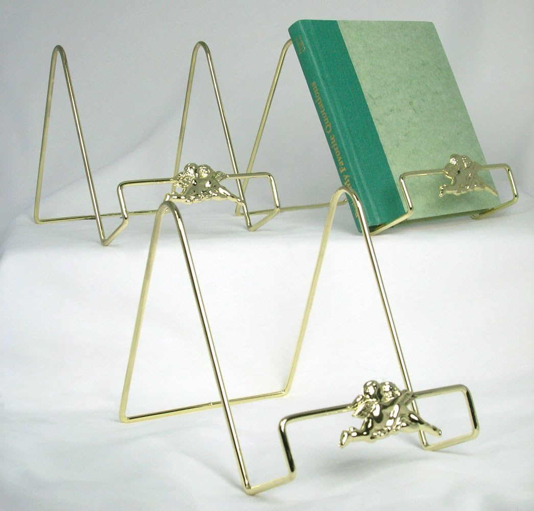 Cherub Angel Design Display Easel - Set of 3 for Highlighting Small Flat Decor Items - 6" H