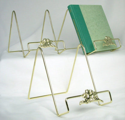 Cherub Angel Design Display Easel - Set of 3 for Highlighting Small Flat Decor Items - 6" H