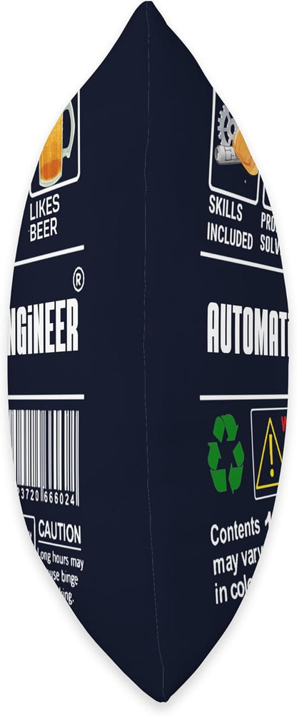 Automation Engineer Label Skills Solving Coffee Beer Lover Throw Pillow