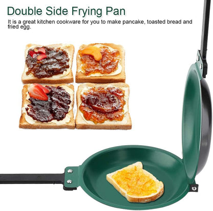 Fdit Double Side Non-stick Ceramic Coating Flip Frying Pan, Pancake Maker for Household Kitchen Cookware