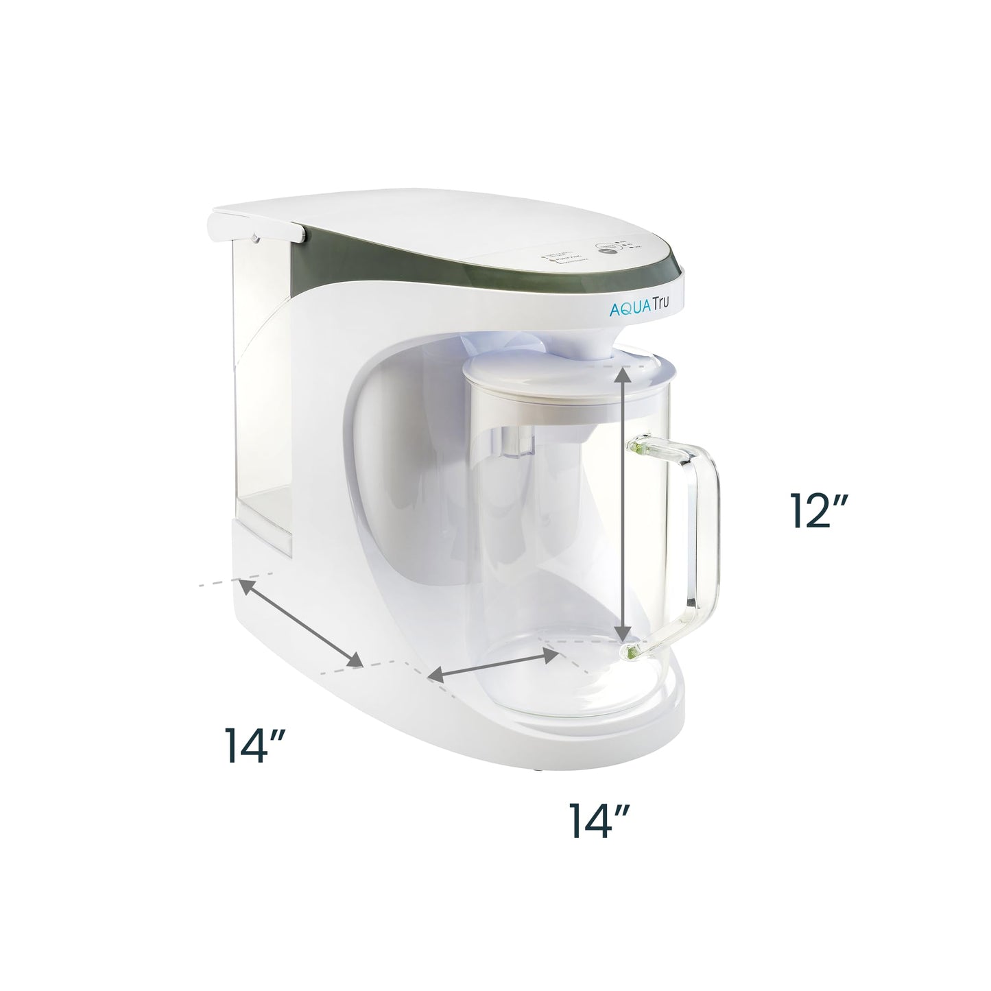 AquaTru Carafe Countertop Water Purifier | Compact 4-Stage Reverse Osmosis System with Glass Carafe Removes 84 Contaminants Including Forever Chemicals, Lead & Fluoride | No Plumbing