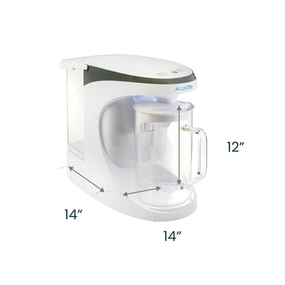 AquaTru Carafe Countertop Water Purifier | Compact 4-Stage Reverse Osmosis System with Glass Carafe Removes 84 Contaminants Including Forever Chemicals, Lead & Fluoride | No Plumbing