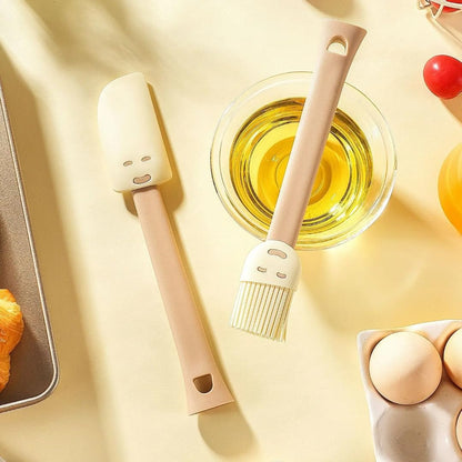 Silicone Pastry Brush Set with Spatula – Heat Resistant BPA Free Basting Brush for Baking, BBQ, Butter, Oil & Sauce – Non Stick Kitchen Cooking Brush Utensils