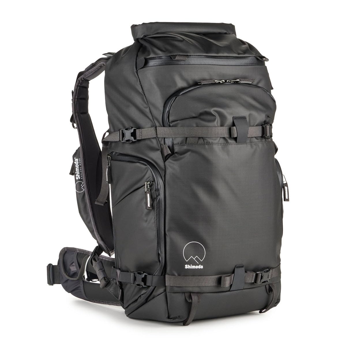 Shimoda Action X30 v2 Starter Kit, Outdoor Photography Adventure Pack for mirrorless and DSLR cameras, includes Medium Mirrorless Core Unit, Expandable Rolltop, 16" Laptop Sleeve, Black