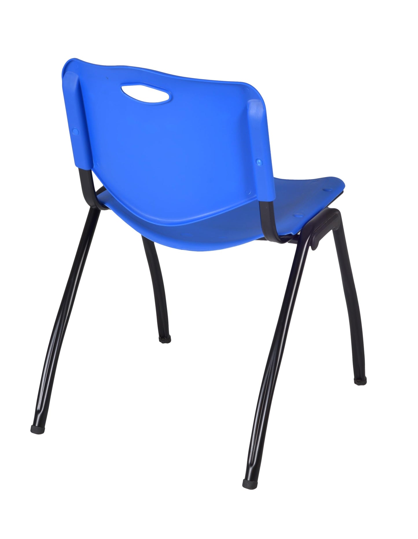 Regency Kobe 72 x 30 in. Flip-Top Training Nesting Table- Noble Oak, 2 M Stack Chairs- Blue