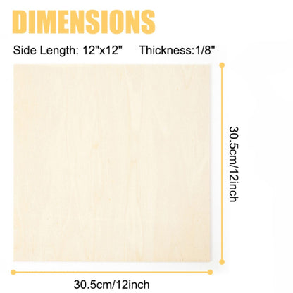 30 Pack Basswood Sheets 12"x12"x1/8", 3mm Basswood for Laser Cutting, Thin Plywood Board Unfinished Wood for Crafts, DIY Architectural Models Making, Wooden Engraving, Wood Burning Product.