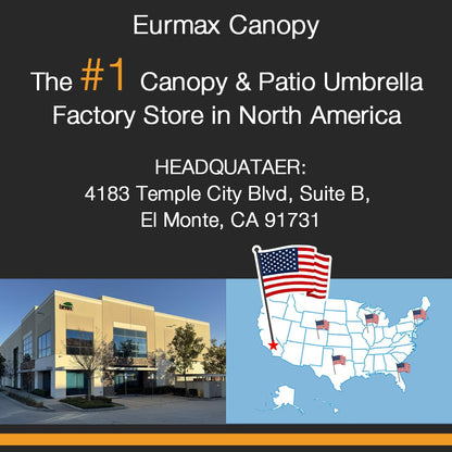 Eurmax USA 10x10 Pop Up Canopy,Commercial Tent with Patented No-Tip Rolling Bag,30sqft Extension Awning & 4 Zippered Removable Walls,UV & Water Resistant,Heavy Duty Instant Shelter Gazebo,Yellow