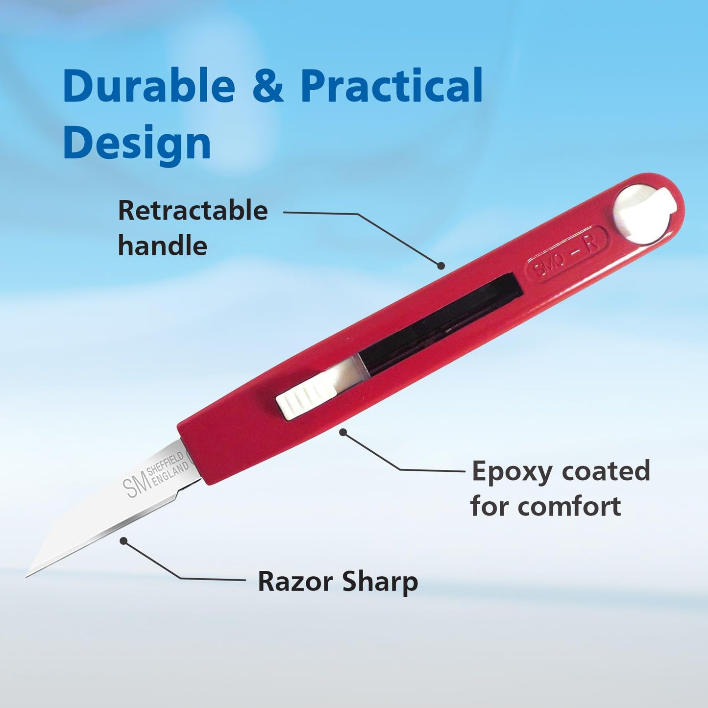 Swann Morton Dovetail Marking Utility Knife - Razor Sharp Craft & Hobby Blade, Precision Cutter Tool for Woodworking, Carbon Steel, Comes with Handle & 1 Blade, Holds up to 5