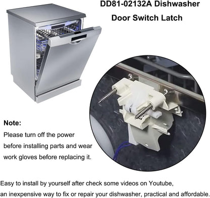 DW80F600UTS Dishwasher Door Latch Replacement for Samsung, DD81-01629A, DD81-02132A, Fits Multiple Models