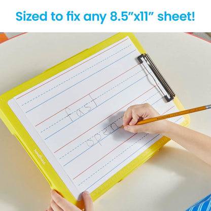 hand2mind Rainbow Writing Slant Boards, Desktop Whiteboard Clipboards, Reusable Handwriting Practice for Kids, Learn to Write Letters, Classroom Teacher Supplies, Multicolored, Set of 6