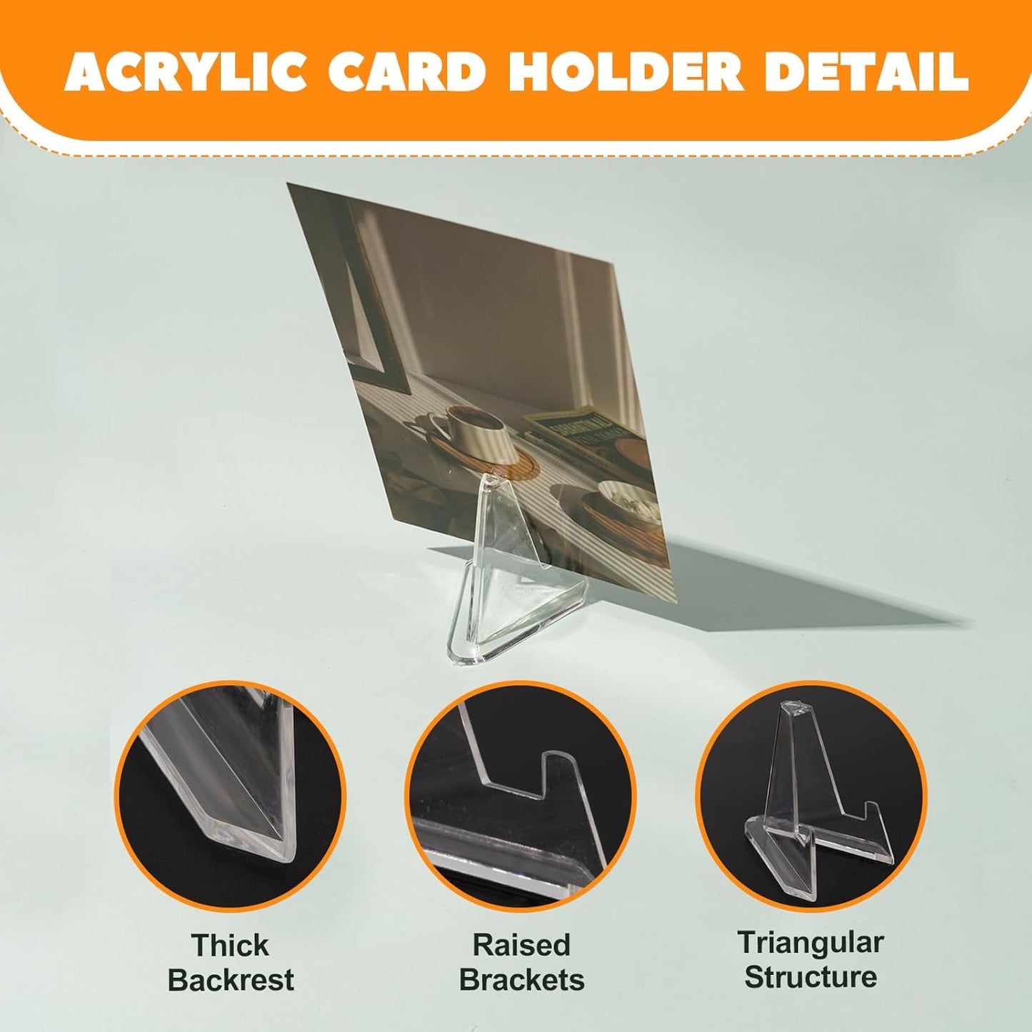 24 Pack Acrylic Coin Display Stand, Clear Mini Easel for Sport Cards, Baseball Cards, Challenge Medals