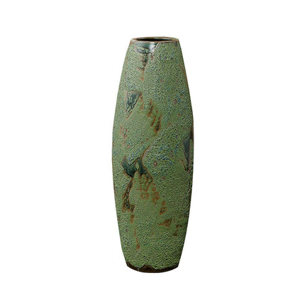 sdneNest Floor Vase Ceramic Handcrafted Living Room Porch Ornaments Dry Flower Arrangement 60cm*13cm*13cm.