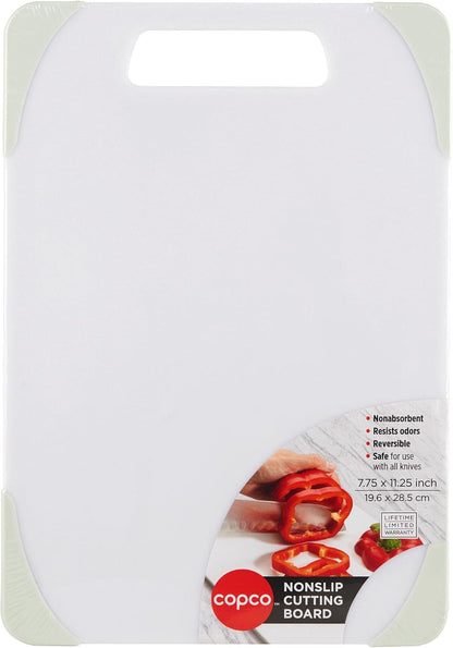 Copco Nonslip Small Plastic Cutting Board, 7.75x11.25-Inch, Pistachio Color