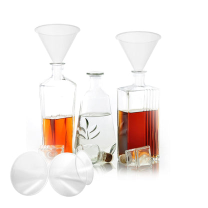 HNBun 30Pcs Plastic Funnels Set, 4.7 Inch Wide Mouth Large Clear Funnels for Filling Water Bottles, Multipurpose Tool with Long Spout for Transferring Liquid, Spices, Powder, Lotion, Oils