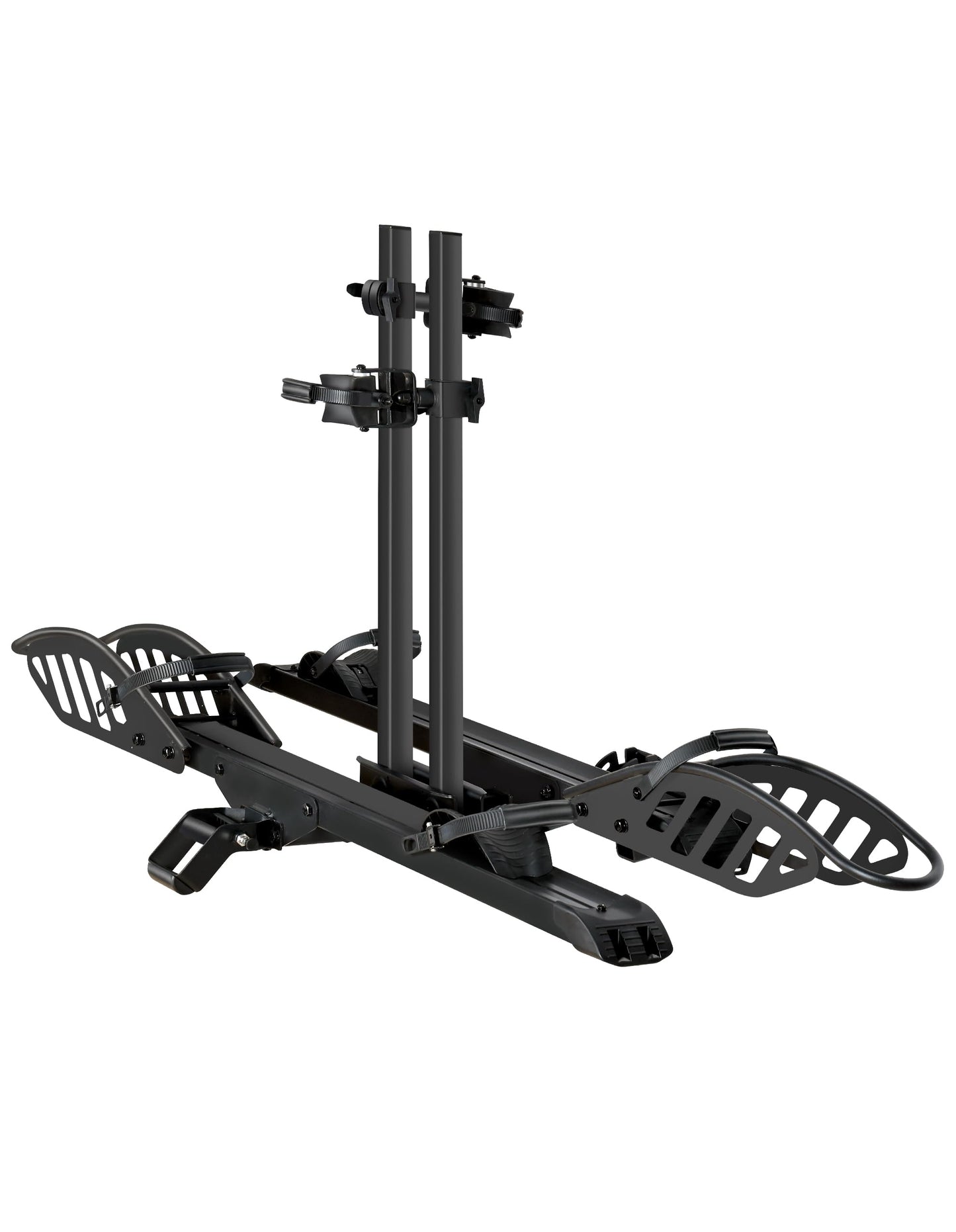 Young Electric Hitch 2-Bike Rack, 200 lbs Capacity E-Bike Carrier Platform Mount, Up to 5’’ Fat Tire Bicyclefor 2’’ Receiver Cars Trucks SUVs Minivans RV, Trailer