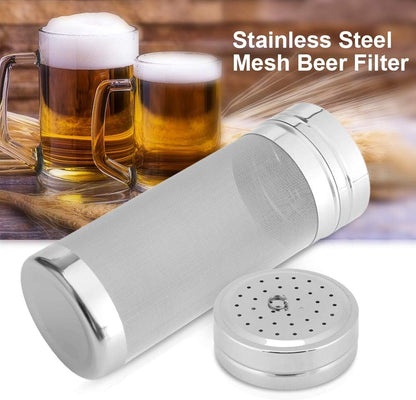 Stainless Steel Mesh Beer Filter, 300 MICRONs Brew Filter, Dry Filter, Hop STRAINser Cartridge for Homebrew Beer and