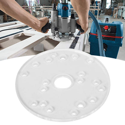 Universal Router Base Plate Kit, Acrylic Base Plate with Brass Centering Pin Screws for Trim Routers Woodworking, Power Routers