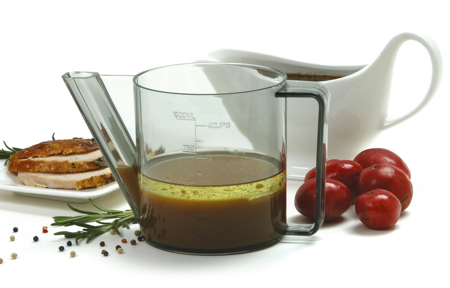 Norpro New 3 Cup Gravy Fat Separator Meat Juice Measurer Holds 4 Cups / 1 Liter