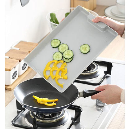 Cutting Board with Base Tray,Kitchen Bamboo Platter Great Gift for Mother’s Day,Multi-Function Pull-Out Cutting Board,Anti-Skid And Hangable