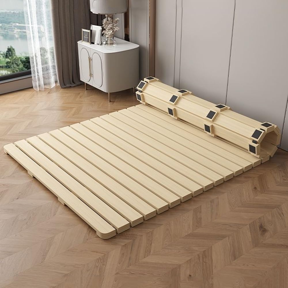 Mat Solid Wood Bed Boards Breathable Plate Foldable Plate Futon Frame FoldingFolding Floor Slatted Frame,Japanese Bed Frame, Folding Bed Frame, Solid Wood Futon Frame, Tatami Bed Frames - Wo