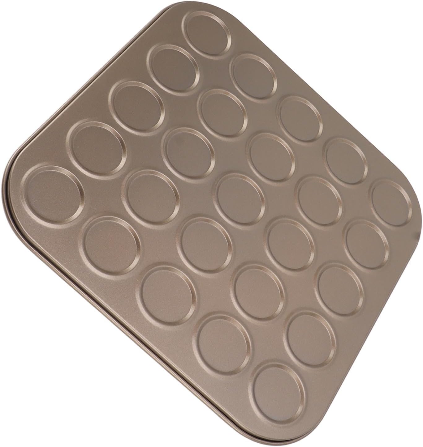 Muffin Top Pan, Non-Stick Coating Baking Tray for High Temperature Muffin Baking, 25 Hole Carbon Steel