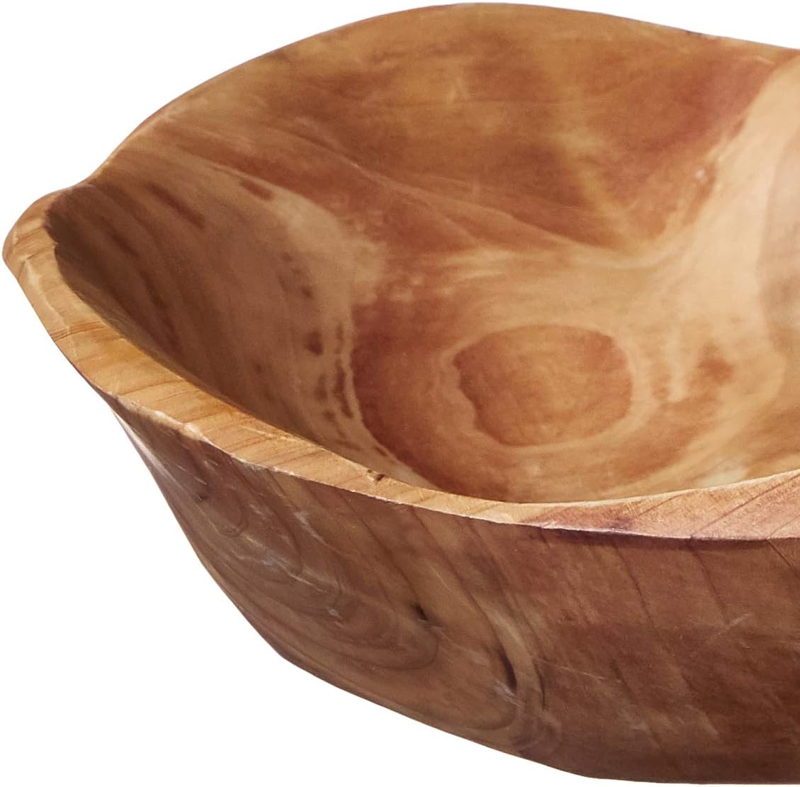 Enrico Root Wood Small Bowl, Brown, 6"