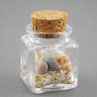Dicunoy 20 PCS Glass Favor Jars with Cork Lids, 2 OZ Mini Square Vials Bottles for Herb Storage, Small Spice Containers for Tea, Jelly, Candy, Wedding & Party Favors, DIY Crafts