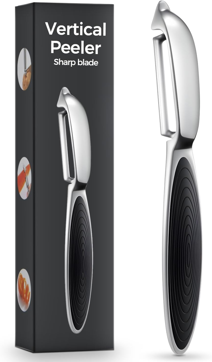 Selthoo One-piece vegetable peeler with ergonomic non-slip handle and sharp blade, sturdy and durablethe perfect