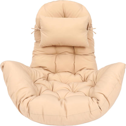 2.58 Hammock Patio(Beige,1 Tudomro Egg Chair Cushion Filling kg Replacement Rocking Wicker Chair Cushions High Back