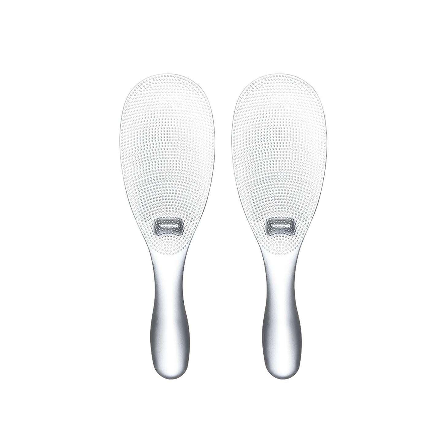 H&Zebrabro 2 Pcs Japanese Style Rice Paddle, Food-grade Non Stick Rice Scooper Spoon, Heat Resistant Rice Spoon Paddle for Rice Cooker, Dishwasher Safe (Transparent), 8 inches