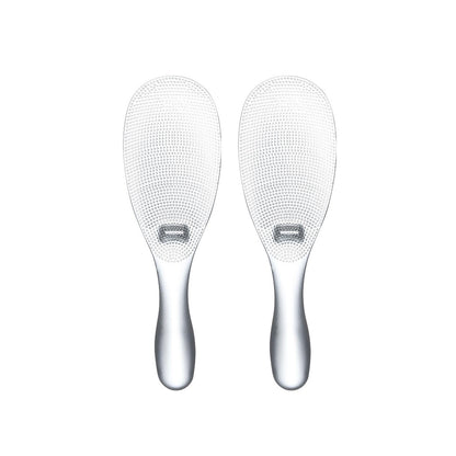 H&Zebrabro 2 Pcs Japanese Style Rice Paddle, Food-grade Non Stick Rice Scooper Spoon, Heat Resistant Rice Spoon Paddle for Rice Cooker, Dishwasher Safe (Transparent), 8 inches