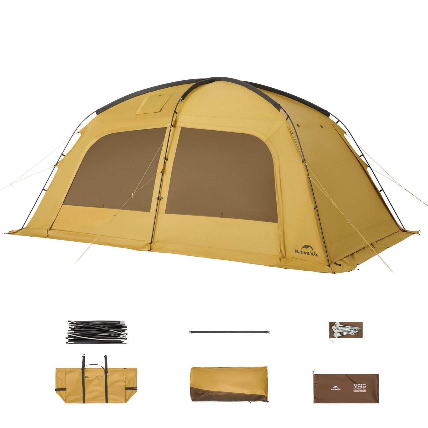 Naturehike Dune Hot Tent with Stove Jack,Double Layer 4 Season Tent,Waterproof 2-4 Person Tents for Camping