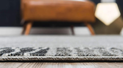 Unique Loom Del Mar Collection Area Rug - Sarah (10' x 13' Rectangle, Light Gray/ Gray)