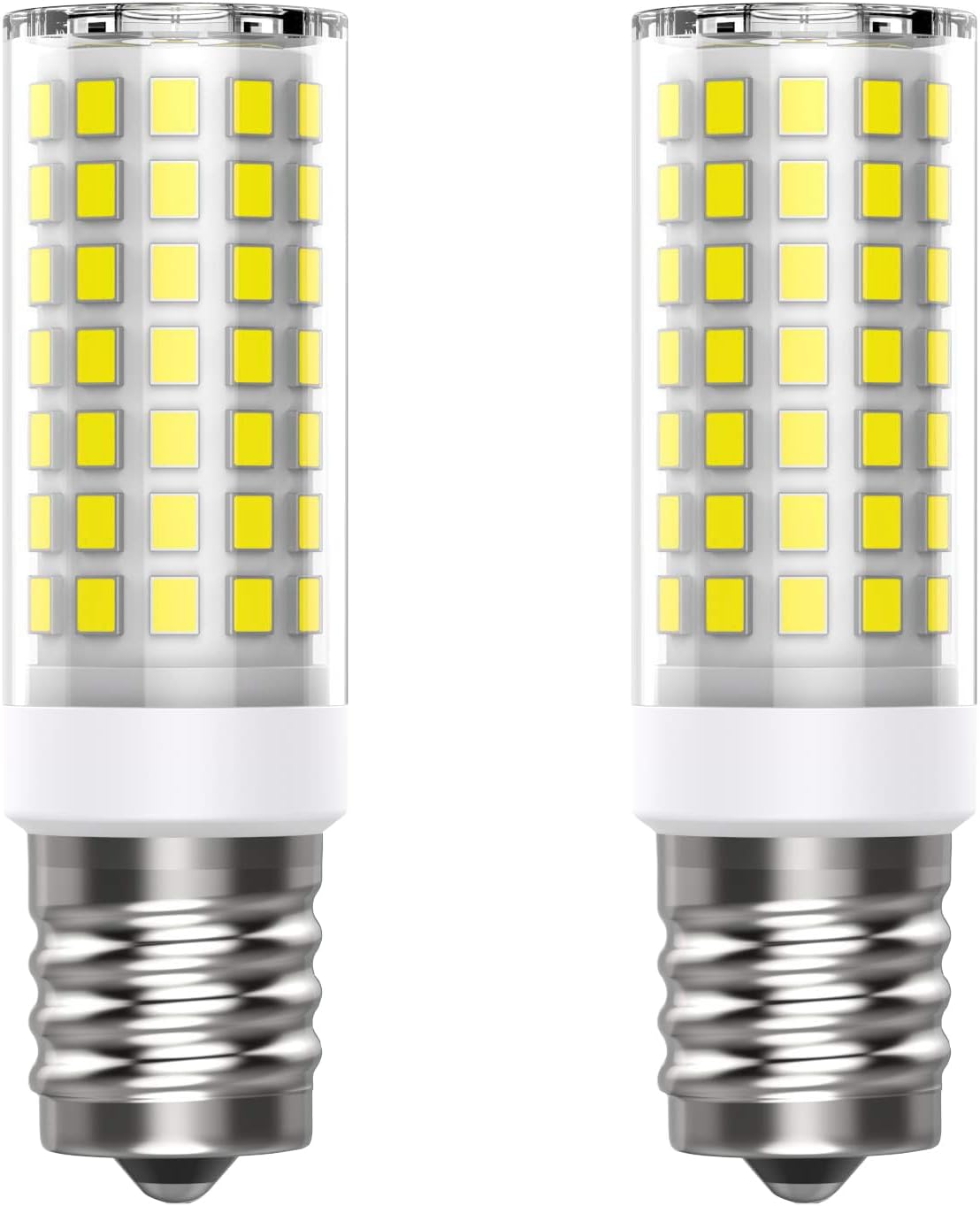 8W Dimmable LED E17 Microwave Oven Bulb, Daylight 6000K, 100W Halogen Equivalent, Under-Microwave Light (2-Pack)