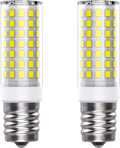 8W Dimmable LED E17 Microwave Oven Bulb, Daylight 6000K, 100W Halogen Equivalent, Under-Microwave Light (2-Pack)