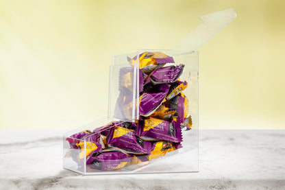 Inevibe Candy Dispenser - Bulk Acrylic Storage Holder with Two Lids for Countertop or Wall Mount - Store Chocolate, Treats, Sweets, and Snacks (1)