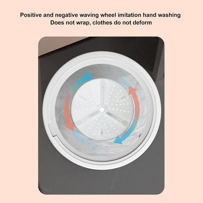 Portable 2 in 1 Mini Washing Machine, 6L Washer and Spin Dryer with Drain Basket for Apartment RV (US Plug)