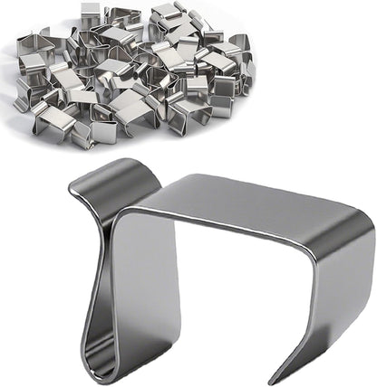 Y.A. LOTUS 50 Pcs Gutter Clips for Hanging Outdoor Lights, Premium Steel Gutter Hooks for Xmas Halloween Seasonal Rope