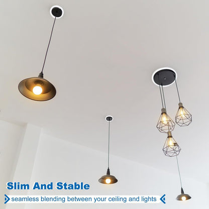 PATIKIL 4.25" ID 6.69" OD Light Trim Ring, White Goof Ring Matte Circular Light Cover Lighting Fixture for Ceiling Wall Recessed Can Downlights