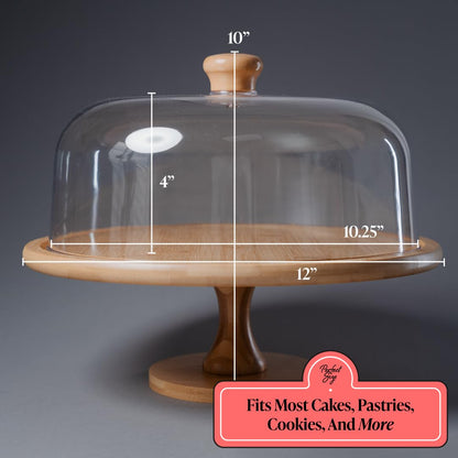 ANGORA BRANDS Cake Stands with Dome - Stylish Cake Stand with Dome - Stand With Lid- Cake Holder with Dome - Decorative Dome for Cake Stand by Antere