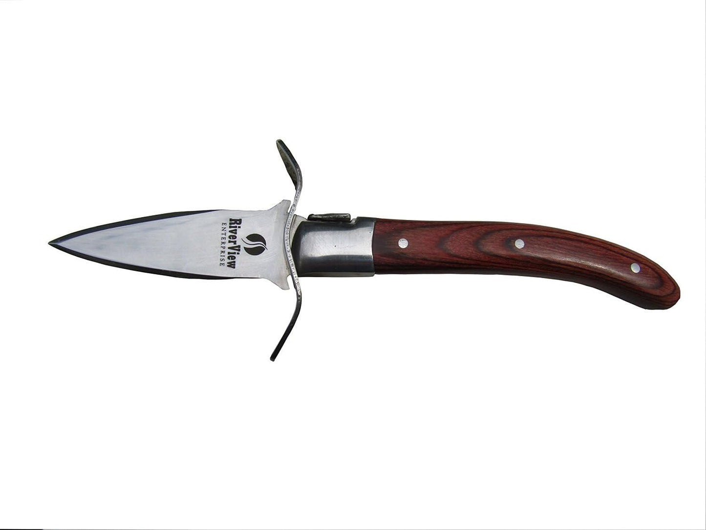 RiverView Enterprise Oyster Shucking Knife, Stainless Steel, Clam/Shellfish Opener, Seafood Knife