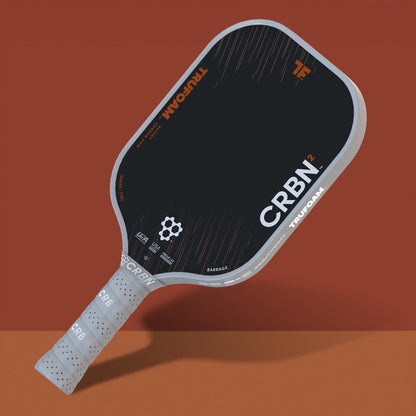 CRBN Pickleball - TruFoam Barrage 2 Pickleball Paddle - Square Shape - Carbon Fiber Pickleball Paddle - 100% Foam Floating Core Designed for Maximum Power, 14mm