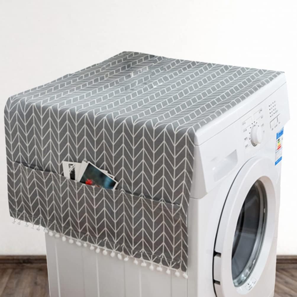 SEWACC Anti-Slip Refrigerator Cover - Fridge, Dryer, Washer Top Protector Mat, Washing Machine Sofa Cover