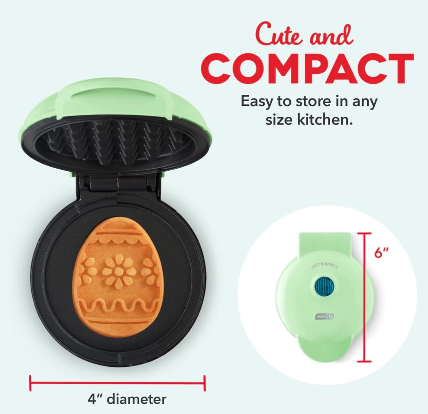 DASH EASTER EGG MINI WAFFLE MAKER