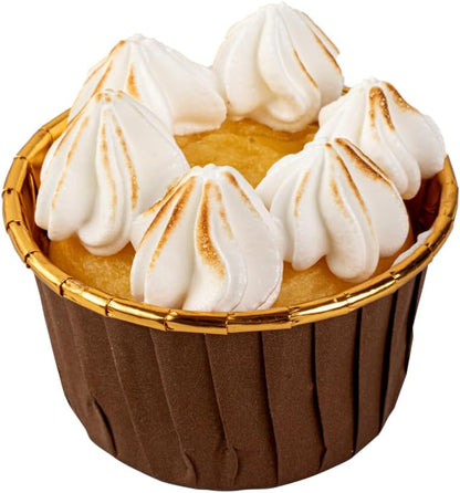 Restaurantware Panificio Baking Cups - 50 Greaseproof Foil Cups, Oven-Ready Brown Muffin Liners